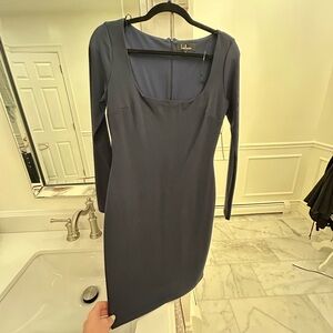 Lulu's Deep Blue Long Sleeve Dress